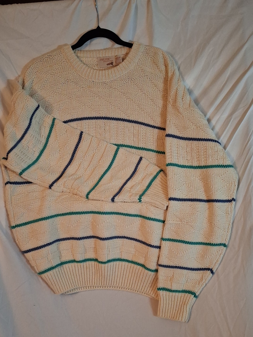 1980s Vintage JCPenney "The Fox Collection" Geometric Textured Knit Sweater